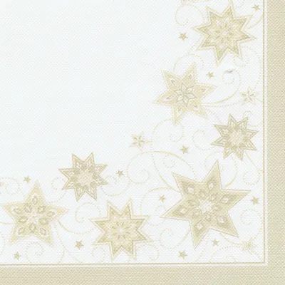 Immagine prodotto di PAPSTAR 82446 PAPSTAR Weihnachts-Motivservietten "Just Stars", champagner