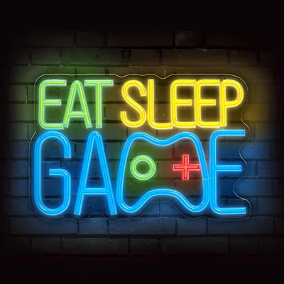 Produktbild von Neon PLEXI LED EAT SLEEP GAME mehrfarbig FPNE33 Forever Light