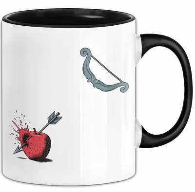 Produktbild von Bogenjäger Tasse Geschenkidee Bogenschütze Lustiger Spruch Geschenkidee Lustig (Schwarz)