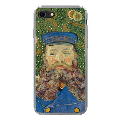 Produktbild von MuchoWow® Handyhülle Schutzhülle Hülle für iPhone SE 2020 Porträt des Postboten Joseph Roulin - Vincent van Gogh Silikon Softcase Handy Hülle - Kartenbesitzer
