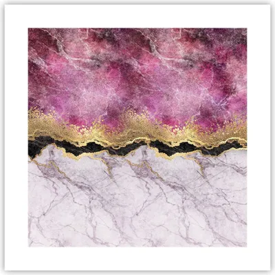 Produktbild von Poster - Poster ohne Rahmen - Rosa golden Hintergrund - 40x40 cm - Wand Bild - Wanddeko - Wandbilder - Kunstposter - Wandposter - Bilder - Kunstdruck - Wanddekoration - Wandbild - P2XAC40x40-5038