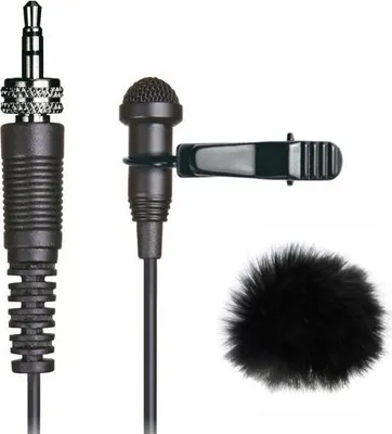 Zdjęcie produktu dla Mikrofon krawatowy Tascam TM-10LB z futrzaną osłoną przeciwwietrzną