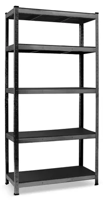 Productafbeelding van Plank, kelderrek, opbergrek, metalen rek, zwaar belastbaar, 5 planken