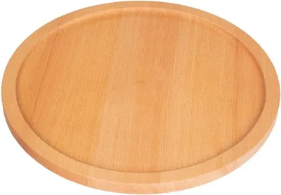 Immagine prodotto di Piastra girevole in legno, rotonda, diametro 300 x 12 mm, realizzata con legno turco proveniente da fonti sostenibili, ideale per la cucina