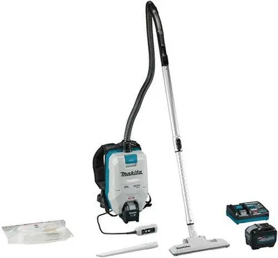 Image de Makita VC008GL201 | Aspirateur à dos 40 V Max | 2 batteries de 8,0 Ah + chargeur rapide VC008GL201