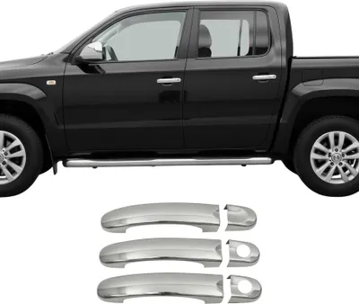 Image de Couverture de poignée de porte pour VW Transporter T5 2003-2015 Acier chromé