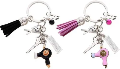 Produktbild von Schlüsselanhängerpaar, Schlüsselanhänger Accessoire, Haarschneiderei Schlüsselanhänger, Friseurgeschenk