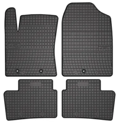 Image de Tapis de sol en caoutchouc pour Hyundai i10 II 2013-2019 (hayon) – 4 pièces, noirs, sur mesure