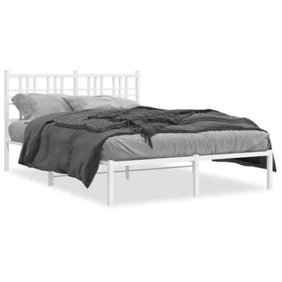 Obrázok produktu pre vidaXL Detská posteľ s čelom kovová biela 120x190 cm