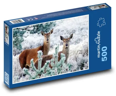 Obrázek produktu pro Puzzle 500 Jeleni v zimní krajině - martinpuzzle
