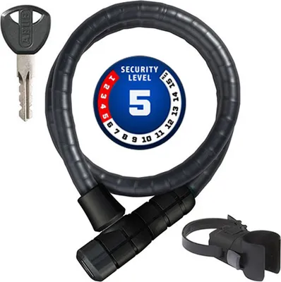 Obrázek produktu pro Zámek Abus Microflex SCMU 6615K/85/15 lankový na klíč černá 13408