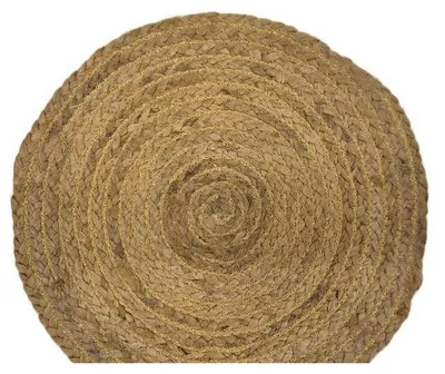 Produktbild von Geflochtene Tischsets rund Ø 38 cm 4er Set – Jute mit Goldfaden