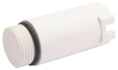 Produktbild von Baustopfen 3/4 Zoll, weißer Kunststoff mit Dichtring, 60 mm, wiederverwendbar für Dichtprobe