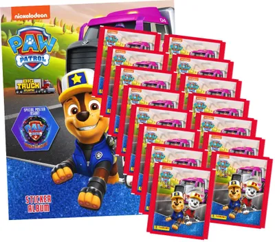 Produktbild von Panini Paw Patrol Sticker Serie 9 - Big Truck (2023) - 1 Album + 15 Tüten Sammelsticker