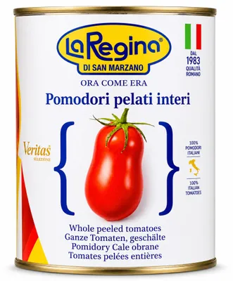 Image de Tomates pelées San Marzano, 800 g, marque La Regina