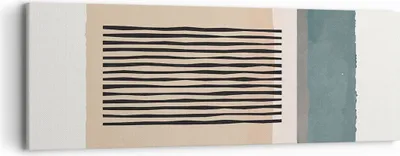 Produktbild von Bild auf Leinwand - Leinwandbild - Einteilig - Abstraktion Grafik Linien - 90x30cm - Wand Bild - Wanddeko - Wandbilder - Leinwanddruck - Bilder - Wanddekoration - Leinwand bilder - AB90x30-5034