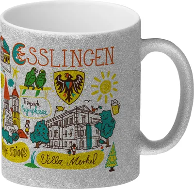 Produktbild von Esslingen Wimmelbild Glitzer-Kaffeebecher