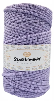 Obrázek produktu pro Sznurkomania Bavlněná šňůra 5mm 100m levandulová na makramé