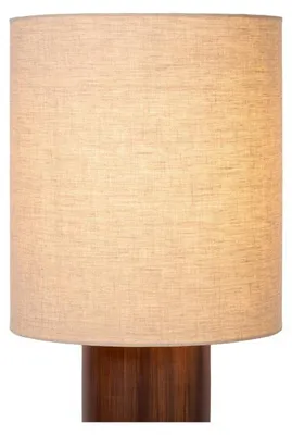 Produktbild von Atmooz Flores L Stehleuchte – Ø35x110 cm – Teakholz – Leinenschirm – E27