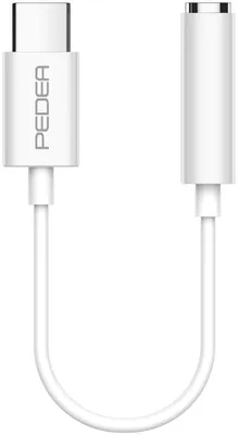 Immagine prodotto di Adattatore da USB-C a jack per cuffie da 3,5 mm, bianco, PEDEA