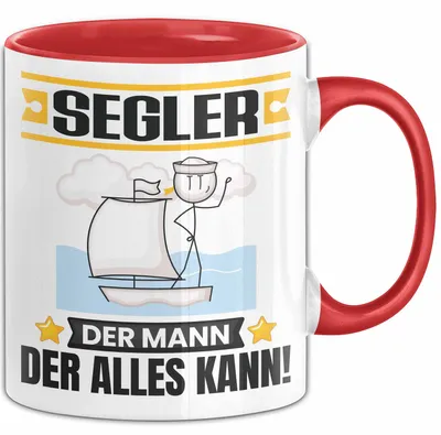 Produktbild von Segler Tasse Geschenk für Segler Der Mann Der Alles Kann Geschenkidee zum Geburtstag (Rot)