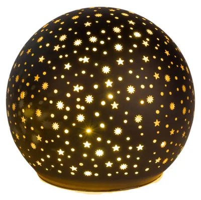 Produktbild von Formano LED Deko Kugel Weihnachten Sternenhimmel 12 cm Leuchtkugel Timer 6/18h