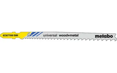 Produktbild von Metabo 5 Stichsägeblätter universal wood + metal 106 mm, progressiv, BiM