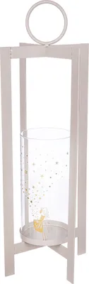 Produktbild von Gilde Windlicht, "Sternenmädchen", Sternmotiv, Glas, Metall, grau, VE 3, L. 13.5 cm, B. 13.5 cm, H. 50 cm 69766 4063387697665
