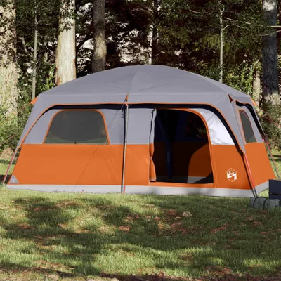 Produktbild von Möbel Familienzelt für 8 Personen Grau und Orange Wasserdicht - Campingzelte &40428