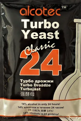 Zdjęcie produktu dla HUGBERT Alcotec 24 Turbo Classic, alkohol, drożdże fermentacyjne, drożdże do destylacji, destylacja, 1 sztuka
