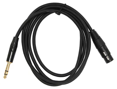Produktbild von XLR-Buchse auf 1/4 TRS-Kabel, robust, 3-polig, 6,35 mm, Stereo-Stecker, symmetrische Verbindung, 1,8 m