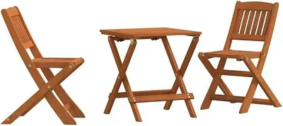 Imagen del producto de Conjunto de jardín de 3 piezas para niños, fabricado en madera de eucalipto maciza, para uso en exteriores