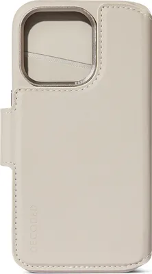 Image de Decoded Detachable Wallet - Apple iPhone 15 Pro Max Housse en cuir véritable Amovible 2en1 Housse à rabat Compatible MagSafe - Clay
