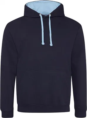 Produktbild von Just Hoods JH003 | Varsity Herren Hoodie / Kaputzenpullover - Farbe: New French Navy/Sky Blue - Größe: XS