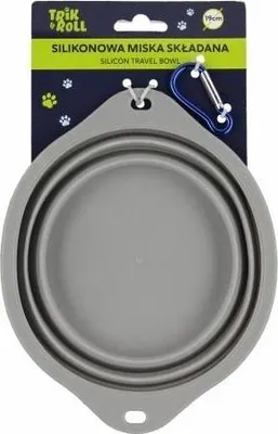 Immagine prodotto di Ciotola pieghevole in silicone grigio 19 cm