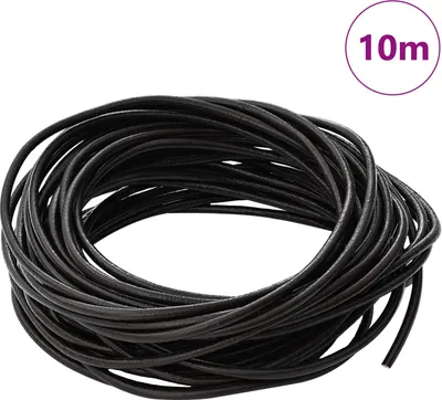 Image de vidaXL Cordon en cuir brun foncé Ø3 mm x 10 m Cuir