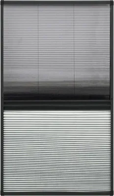 Obrázek produktu pro Plisovaná okenní síť proti hmyzu se zástěnou hliník 80 x 160 cm
