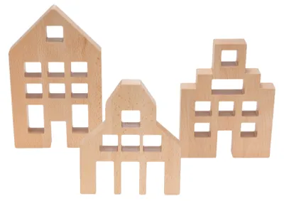 Produktbild von Holzhäuser für Acryl Würfel 3er-Set