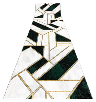 Imagen del producto de Alfombra de pasillo EMERALD exclusivo 1015 glamour, elegante mármol, geométrico botella  / oro 70 cm verde 70x270 cm