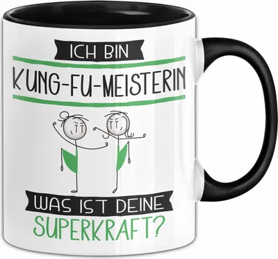 Produktbild von Kung-Fu-Meisterin Geschenk Tasse Ich Bin Kung-Fu-Meisterin Was Ist Deine Superkraft Geschenkidee Lustig Geburtstag Weihnachten (Schwarz)