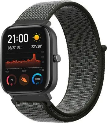 Produktbild von Strap-it Xiaomi Amazfit GTS Nylonarmband (Grün)