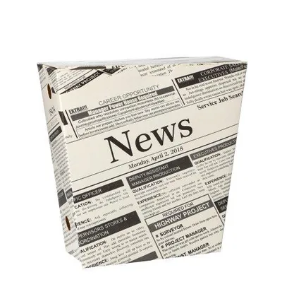 Produktbild von 150 Pommes-Frites-Schütte, Pappe 4,3 cm x 14,5 cm x 11 cm Newsprint mit Klappdeckel