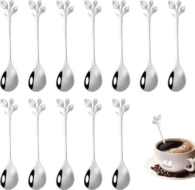 Produktbild von Edelstahlkoffie- und Teelöffel, 12er Set, für Party und Cocktail