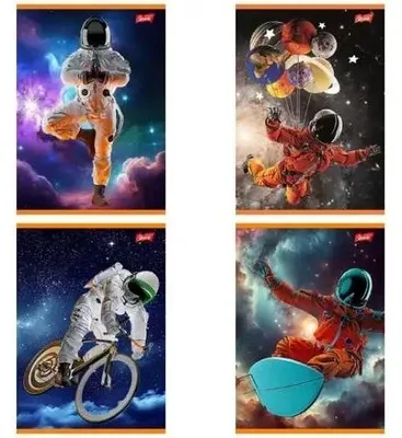 Obrázek produktu pro Sešit A5/32K, linkovaný, 2 barvy, Spaceman (15 ks) – UNIPAP