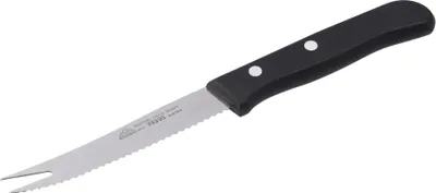 Produktbild von STUBAI hochwertiges Tomatenmesser mit 2 Spitzen | 100 mm | Küchenmesser Tirol aus Edelstahl für Schneiden von Tomaten, weichen Früchten und Gemüsesorten, rostfrei, spülmaschinenfest