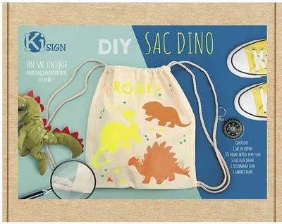 Produktbild von DIY Kit - Gestalte deine eigene kleine Dinosauriertasche