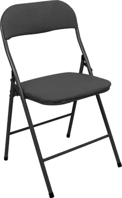 Produktbild von Harbour Housewares Stoffgepolsterter Metallklappstuhl – Schwarz