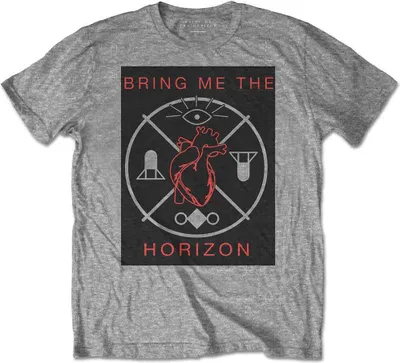 Obrázek produktu pro Bring Me The Horizon Heart & Symbols Grey L Tričko