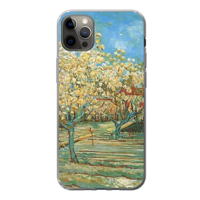 Produktbild von MuchoWow® Handyhülle Schutzhülle Hülle für iPhone 12 Pro Max Blühender Obstgarten - Vincent van Gogh Silikon Softcase Handy Hülle - Hartschale