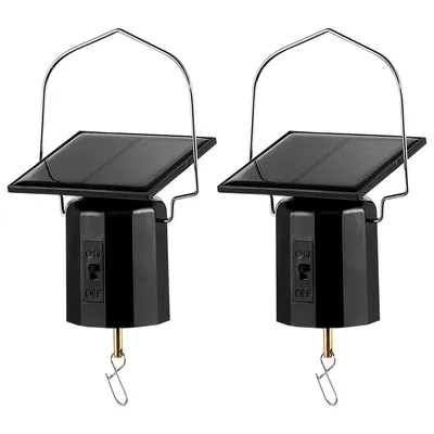 Produktbild von Solar Windspiel Motor 2 Stück Garten Deko Windspinner Motor solarbetriebene Aufhängung Außenbereich